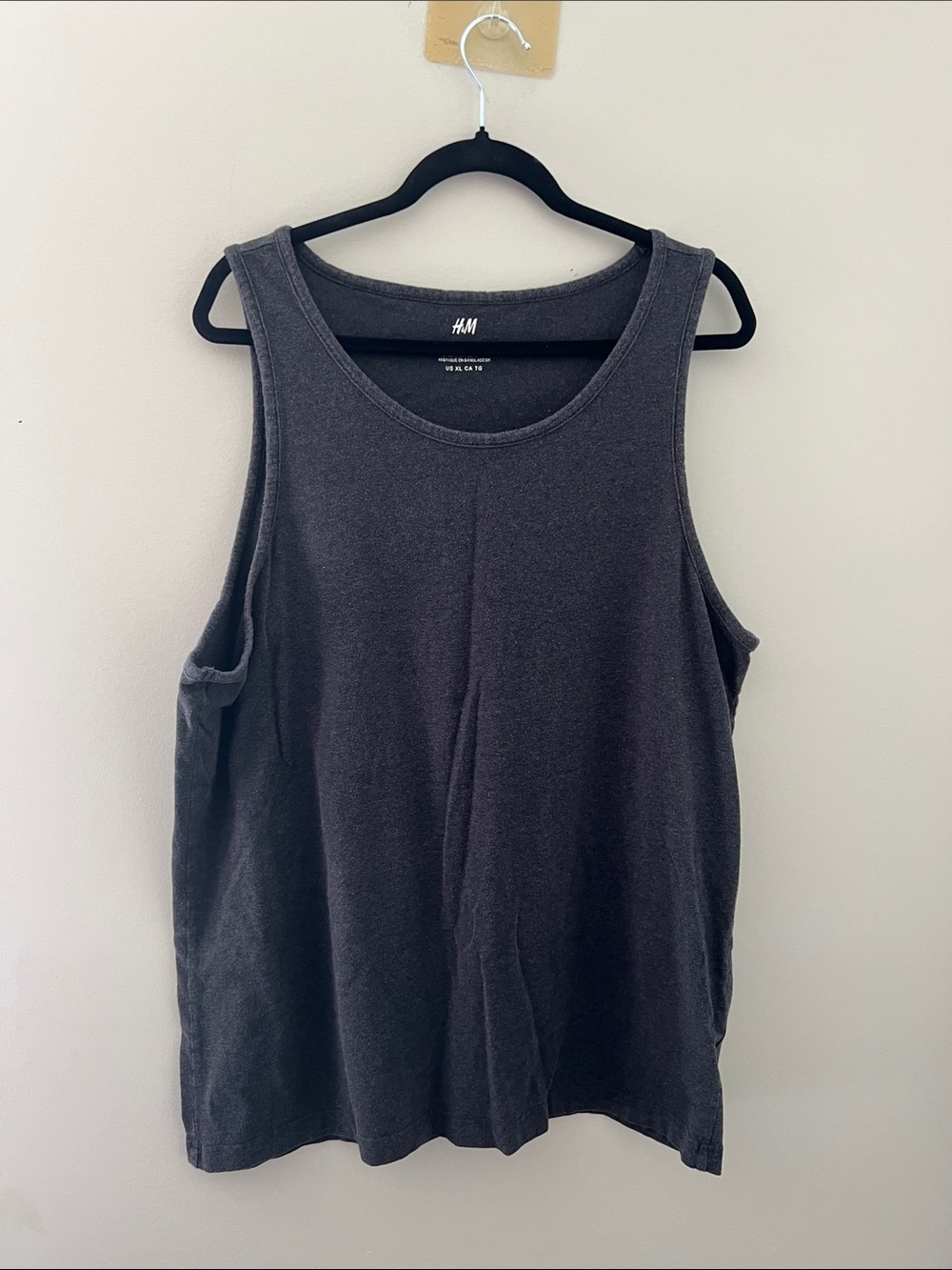 H&M Regular Fit Gray Tank Top Sleeveless Shirt XL